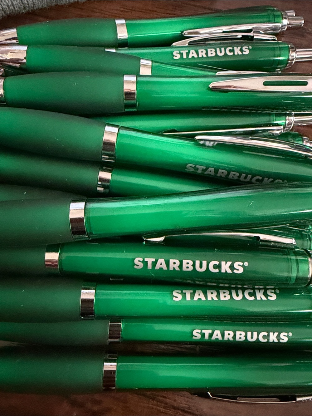 Stationery Pens - Starbucks black ballpoint pens qty (22)